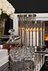 Casa Padrino candele candelieri di lusso argento Ø 26 x A. 41,5 cm - Candele candelieri di design - Accessori per hotel e ristoranti - Accessori per la decorazione di lusso
