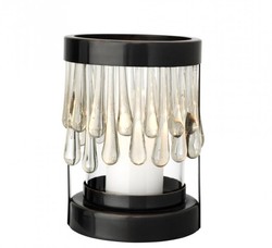 Casa Padrino Portacandele Art Déco Bronzo Diametro 14 x A. 20 cm - Collezione di Lusso
