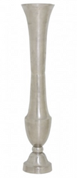 Casa Padrino Vaso Decorativo di Design Argento - Qualità Lusso Massiccia, Diametro 18 x H. 100 cm