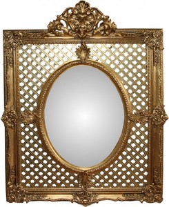 Casa Padrino Specchio da Parete Barocco di Lusso Oro 101 x 141 cm - Capolavoro Artigianale Stile Antico Casa Padrino Specchio da Parete Barocco di Lusso Oro 101 x 141 cm - Capolavoro Artigianale Stile Antico