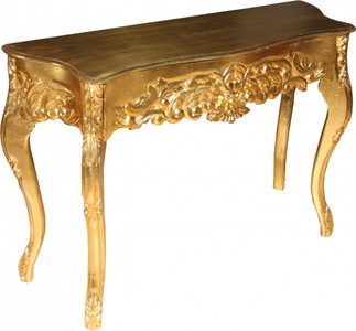 Casa Padrino Mesa de consola barroca oro con cajones, tocador, estilo antiguo, A 116 cm x A 77 cm x P 36 cm Casa Padrino Mesa de consola barroca oro con cajones, tocador, estilo antiguo, A 116 cm x A 77 cm x P 36 cm