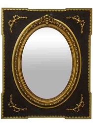 Casa Padrino Espejo de pared barroco, espejo ornamental en oro, 80 x 110 cm