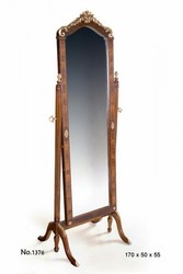Casa Padrino Espejo de pie barroco en marrón y dorado - 55 x 50 x H. 170 cm - Lujoso espejo de estilo antiguo