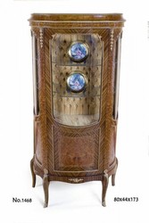 Casa Padrino Vitrina barroca de estilo barroco, marrón / oro, 80 x 44 x H. 173 cm