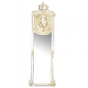 Casa Padrino Specchio da Parete Barocco di Lusso Madonna Crema 175 x 55 cm - Massiccio e Pesante - Specchio Stile Antico Casa Padrino Specchio da Parete Barocco di Lusso Madonna Crema 175 x 55 cm - Massiccio e Pesante - Specchio Stile Antico