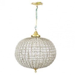 Casa Padrino Lampada a sospensione barocca, sontuosa lampada in vetro oro, 35 x H 65 cm Casa Padrino Lampada a sospensione barocca, sontuosa lampada in vetro oro, 35 x H 65 cm