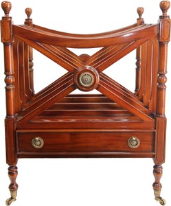 Casa Padrino Chariot à journaux et magazines de luxe en bois d'acajou massif marron, 48 x 38 x H 62 cm Casa Padrino Chariot à journaux et magazines de luxe en bois d'acajou massif marron, 48 x 38 x H 62 cm