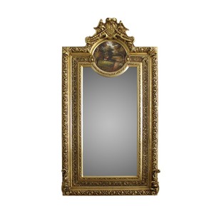 Casa Padrino Specchio da parete barocco in stile antico - Oro, 105 x H. 192 cm - Specchio massiccio artigianale Casa Padrino Specchio da parete barocco in stile antico - Oro, 105 x H. 192 cm - Specchio massiccio artigianale