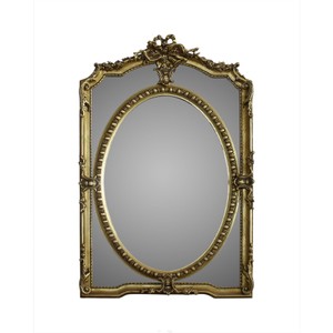 Casa Padrino Specchio da Parete di Lusso Oro 80 x H. 125 cm - Specchio Barocco in Legno Massello e Poliresina Casa Padrino Specchio da Parete di Lusso Oro 80 x H. 125 cm - Specchio Barocco in Legno Massello e Poliresina