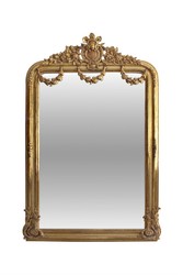 Casa Padrino Antique Style Baroque Wall Mirror - Solid Wood & Polyresin, Gold, 95 x H. 165 cm Casa Padrino Antique Style Baroque Wall Mirror - Solid Wood & Polyresin, Gold, 95 x H. 165 cm