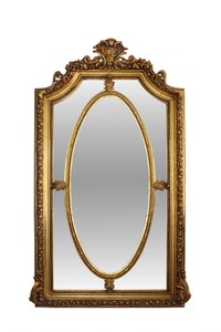 Casa Padrino Specchio Barocco da Parete Oro 115 x H. 215 cm - Specchio di Lusso in Legno Massello e Poliresina Casa Padrino Specchio Barocco da Parete Oro 115 x H. 215 cm - Specchio di Lusso in Legno Massello e Poliresina