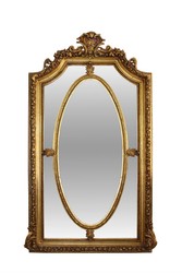 Casa Padrino Specchio Barocco da Parete Oro 115 x H. 215 cm - Specchio di Lusso in Legno Massello e Poliresina