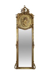 Casa Padrino Antique Style Wall Mirror in Baroque Style Gold 55 x H. 160 cm