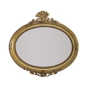 Casa Padrino Specchio Stile Antico Decorato Oro 115 x H. 80 cm Casa Padrino Specchio Stile Antico Decorato Oro 115 x H. 80 cm