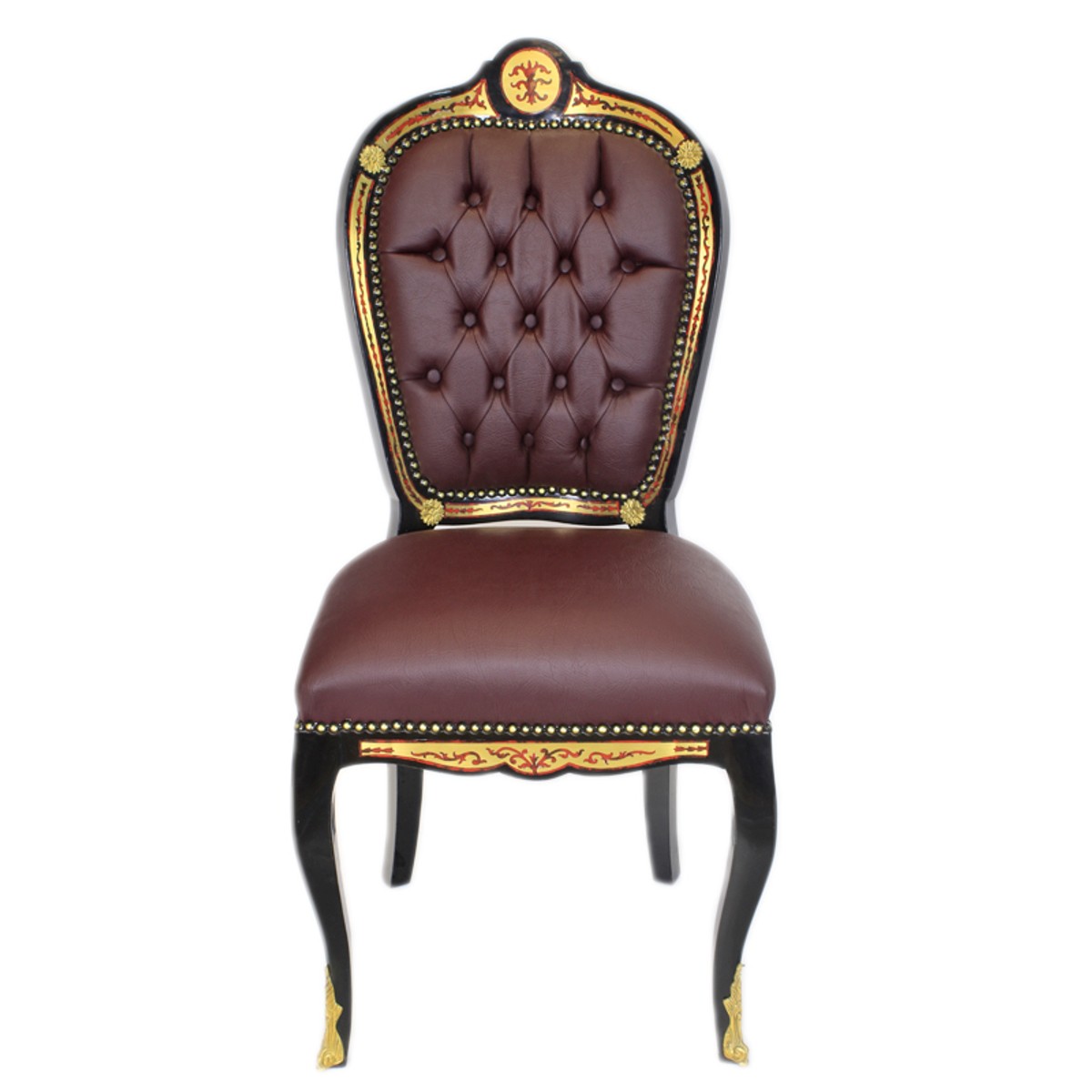 Casa Padrino luxe Chaise baroque Boulle Collection - chaise de bureau de luxe Casa Padrino luxe Chaise baroque Boulle Collection - chaise de bureau de luxe