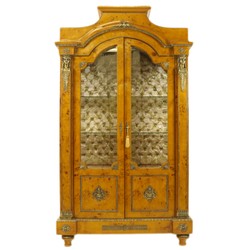 Casa Padrino Vitrine Empire Erable moucheté - Meuble de vitrine style Baroque - 110 x 50 x 195 cm Casa Padrino Vitrine Empire Erable moucheté - Meuble de vitrine style Baroque - 110 x 50 x 195 cm