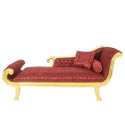 Casa Padrino Chaise Longue Barocca Modello XXL Motivo Bordeaux / Oro, Lunghezza 192 cm, Larghezza 71 cm, Altezza 95 cm - Mobile Stile Antico Casa Padrino Chaise Longue Barocca Modello XXL Motivo Bordeaux / Oro, Lunghezza 192 cm, Larghezza 71 cm, Altezza 95 cm - Mobile Stile Antico