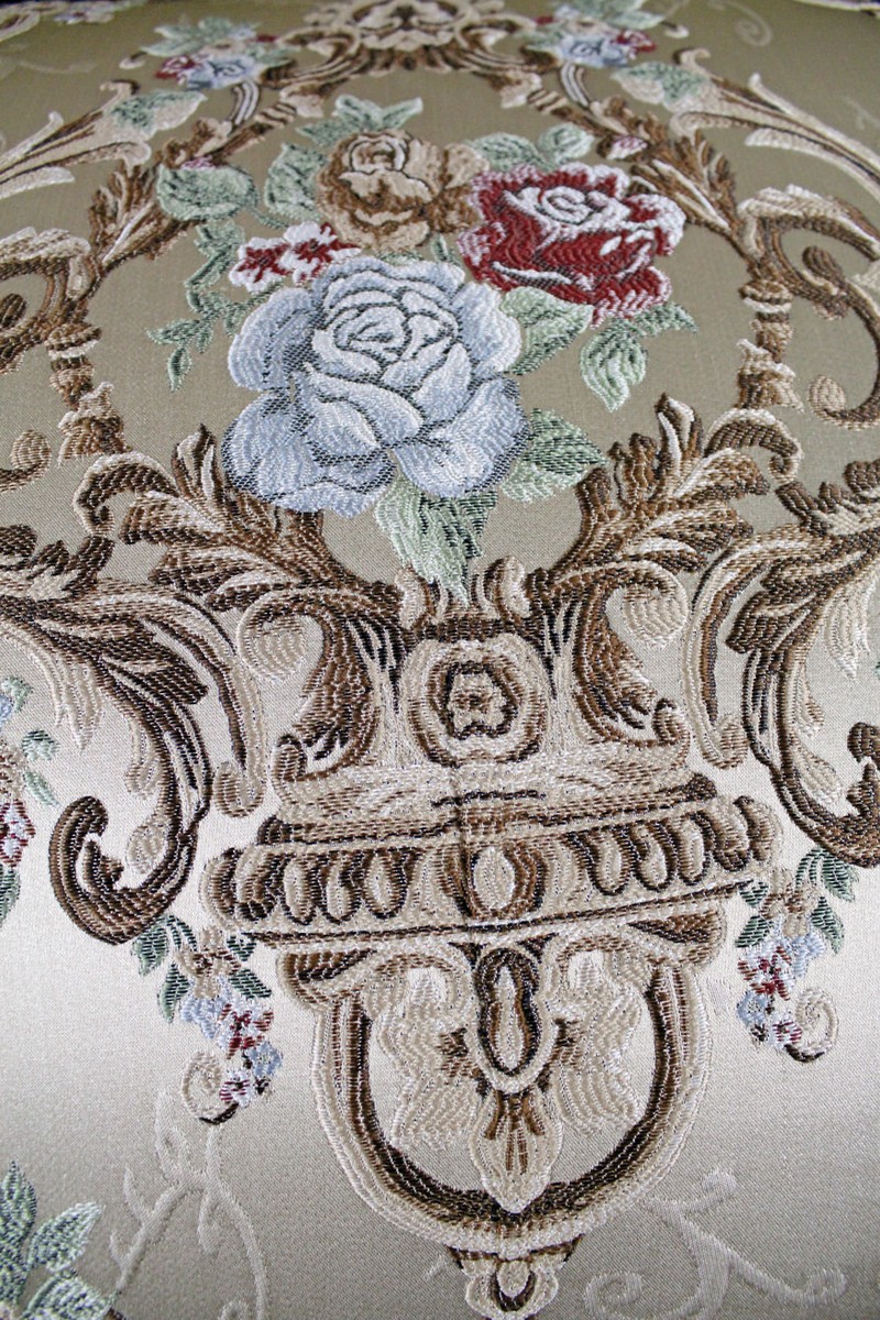 Casa Padrino Barock Sofa im italienischen Stil, Creme mit Goldmuster und Goldrahmen, 138 x 68 x 111 cm