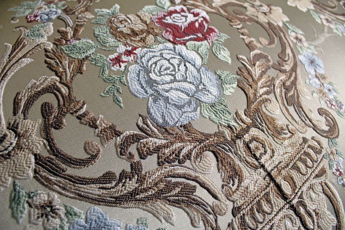 Casa Padrino Barock Sofa im italienischen Stil, Creme mit Goldmuster und Goldrahmen, 138 x 68 x 111 cm