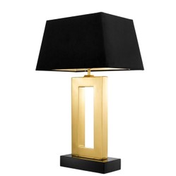 Casa Padrino Lámpara de Mesa de Diseño 45 x H. 71 cm - Lámpara de Mesa de Lujo Negro y Oro