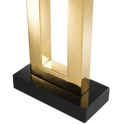 Casa Padrino Lámpara de Mesa de Diseño 45 x H. 71 cm - Lámpara de Mesa de Lujo Negro y Oro