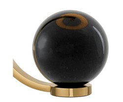 Casa Padrino Lampe de table design de luxe en noir or et blanc, 48 x H. 80 cm - Édition limitée