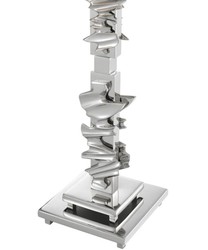 Casa Padrino Lámpara de mesa de lujo 35 x H. 82 cm - Lámpara de diseño plata y gris
