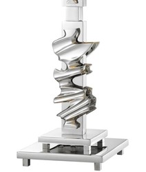 Casa Padrino Lámpara de mesa de lujo 35 x H. 82 cm - Lámpara de diseño plata y gris
