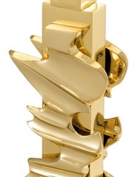 Casa Padrino Luxus Tischleuchte Gold / Orange 35 x H. 82 cm - Designer Tischlampe mit Samtschirm