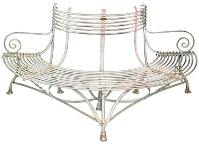 Casa Padrino Baumbank Bank Jugendstil Barock Antik Nostalgie Nostalgisch Nostalgic Bench Art Nouveau Garden Garten Gartenbank Treebench Baroque Antique