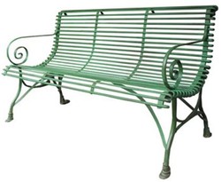 Casa Padrino 3 Seater Garden Bench - Vintage Wrought Iron Bench