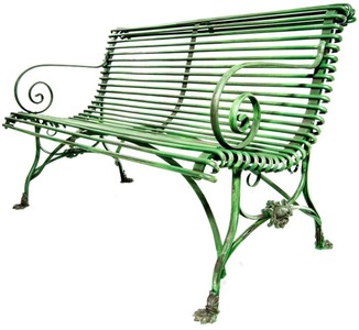 Casa Padrino Barock Jugendstil Gartenbank Bank Bench White Weiß