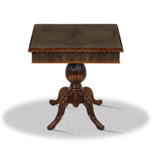 Casa Padrino Barock Beistelltisch, edler Konsolentisch aus Massivholz in Dunkelbraun, 60 x 60 x H. 75 cm
