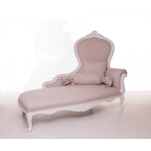 Casa Padrino Luxus Barock Chaiselongue in Creme und Altweiß mit goldfarbenem Blattmetall - 150 x 64 x 118 cm