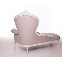 Casa Padrino Chaise longue barocca di lusso crema / bianco sporco con foglia d'oro - 150 x 64 x 118 cm Casa Padrino Chaise longue barocca di lusso crema / bianco sporco con foglia d'oro - 150 x 64 x 118 cm
