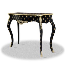 Casa Padrino Baroque Console Table Black Gold 100 x 40 x H. 85 cm - Baroque Hall Table Casa Padrino Baroque Console Table Black Gold 100 x 40 x H. 85 cm - Baroque Hall Table