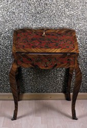 Casa Padrino Segretario Barocco Mogano Marrone con Intarsi Boulle L 74 x A 91 x P 38 cm - Scrittoio Stile Antico Casa Padrino Segretario Barocco Mogano Marrone con Intarsi Boulle L 74 x A 91 x P 38 cm - Scrittoio Stile Antico