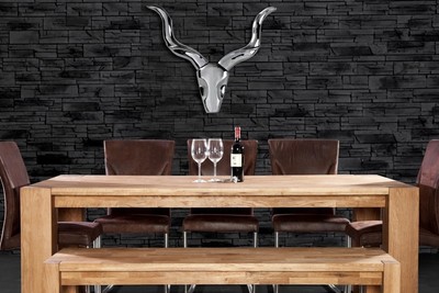 Casa Padrino Designer Wandgeweih im Geweih Style Shine aus poliertem Aluminium Silber 50 x 53 x 6 cm
