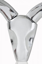 Casa Padrino Decoración de Pared Designer Cuernos de Ciervo Style Shine en Aluminio Pulido Plata 50 x 53 x 6 cm Casa Padrino Decoración de Pared Designer Cuernos de Ciervo Style Shine en Aluminio Pulido Plata 50 x 53 x 6 cm
