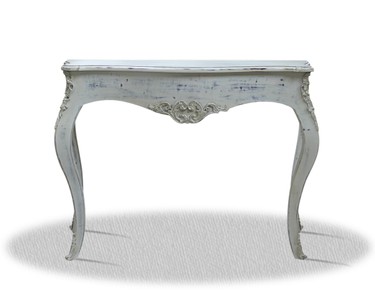 Casa Padrino Barock Konsole Vintage Weiß Silber 100 x 40 x H. 85 cm - Antik Stil Möbel