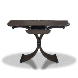 Casa Padrino Tavolino con cassetto Nero 100 x 35 x H. 85 cm - Tavolo consolle di lusso