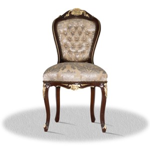 Casa Padrino Barock Esszimmerstuhl Braun Gold Silber - Antik Stil Möbel Casa Padrino Barock Esszimmerstuhl Braun Gold Silber - Antik Stil Möbel