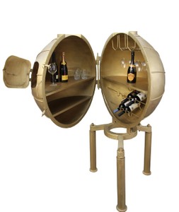 Casa Padrino Luxury Metal Beverage Bar Gold - Wine Rack - Ø 98 x 162 cm Casa Padrino Luxury Metal Beverage Bar Gold - Wine Rack - Ø 98 x 162 cm