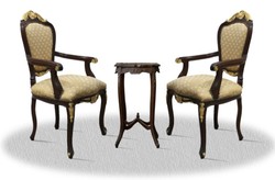 Casa Padrino baroque dining room chair set with side table - Baroque Furniture
