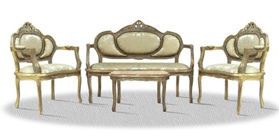 Casa Padrino Barock Salon Set Antik Gold - Luxus Möbel Casa Padrino Barock Salon Set Antik Gold - Luxus Möbel