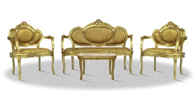 Casa Padrino Barock Salon Set Gold - Luxus Kollektion Casa Padrino Barock Salon Set Gold - Luxus Kollektion