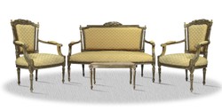 Casa Padrino Barock Salon Set Vintage Braun - Antik Stil Kollektion