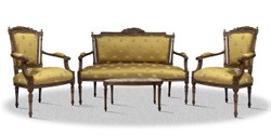 Casa Padrino baroque salon set brown gold - Antique Style Collection
