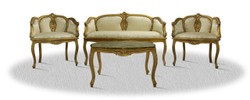 Casa Padrino baroque salon set with seat bench 2 chairs and table - Baroque Hotel Furniture Casa Padrino baroque salon set with seat bench 2 chairs and table - Baroque Hotel Furniture