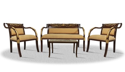 Casa Padrino Barock Salon Set Braun Gold - Hotel Restaurant Möbel Casa Padrino Barock Salon Set Braun Gold - Hotel Restaurant Möbel
